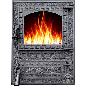 Дверцята камінні чавунні Iron Fire VERSACE 370x485