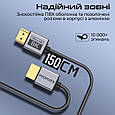 Кабель Promate PrimeLink8K-150 HDMI to HDMI 2.1 UHD HDR 1.5 м Grey (primelink8k-150.grey), фото 6