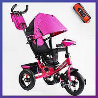 Детский трехколесный велосипед - коляска Best Trike 3390 / 18-344 с родительской ручкой розовый