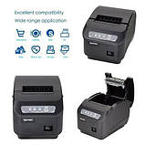 Принтер чеків Xprinter XP-Q200II USB+RS232 80мм, обріз, чорний, фото 2