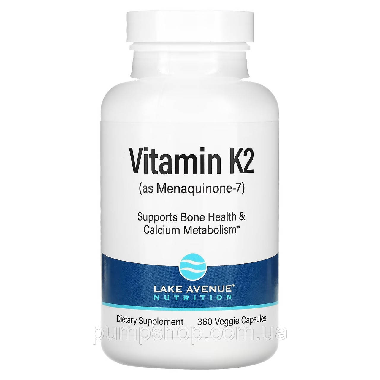 Вітамін К2 Lake Avenue Nutrition Vitamin K2 (у вигляді менахінона-7) 360 капс.