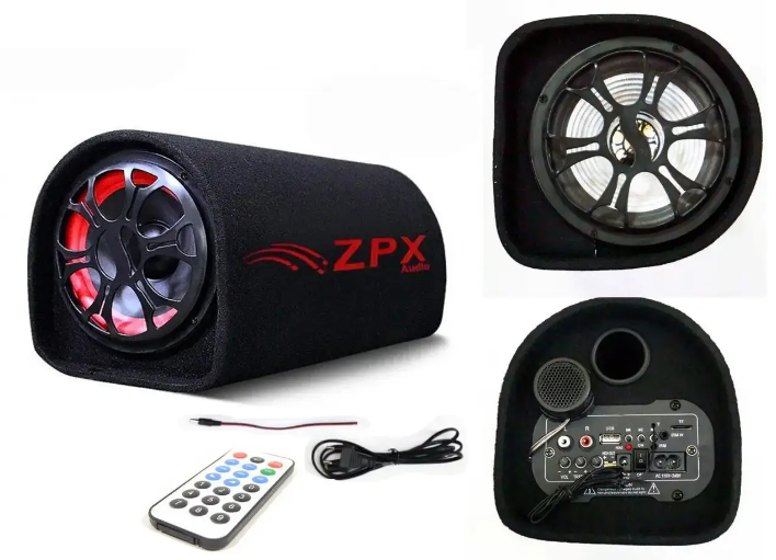 Автомобільний сабвуфер з підсилювачем (USB/Bluetooth) ZPX 8", 800W, 12/24/220v