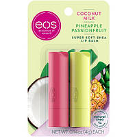Тропический набор бальзамов для губ eos кокосовое молоко и ананас-маракуйя EOS Coconut Milk and Pineapple Pass