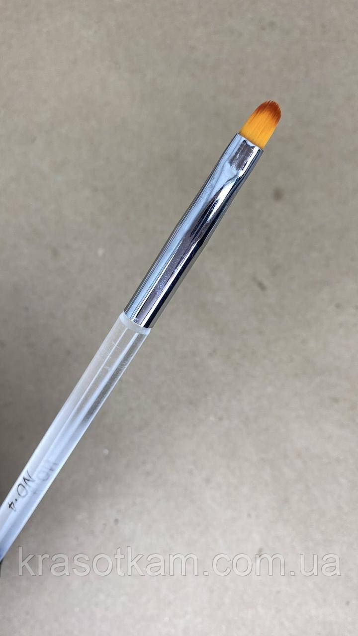 Пензель для гелю No4 овальний, фото 1