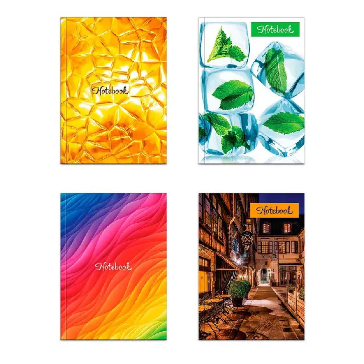 Зошит Mizar Notebook А5 96 аркушів у клітинку тверда обкладинка на спіралі збоку (ЗТП-004-МВ), фото 1