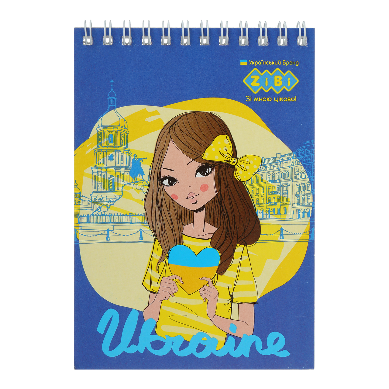 Блокнот на пружині зверху А6 40 аркушів клітинка ZIBI PATRIOT "PRETTY GIRLS", фото 1