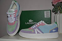 LACOSTE Снікерcи L001 0722 3 Sfa Leather and Suede Colorblock Sneakers 43sfa0073-Amk, фото 9