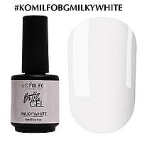 Komilfo Bottle Gel Milky White 15мл (з пензликом)