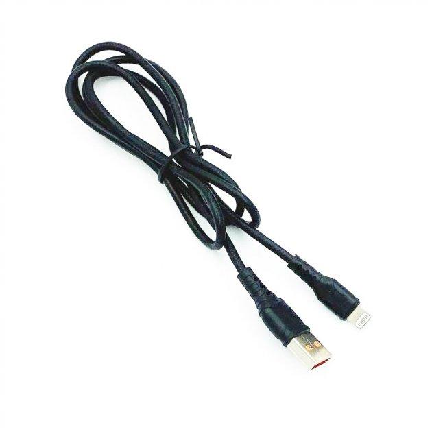 Кабель для заряджання та передачі даних Denmen D06L USB to Lightning Чорний 1 м
