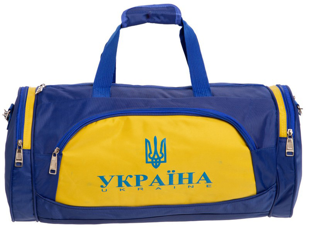 Сумка спортивна SP-Sport Україна 54х24 кругла синьо-жовта GA-016-U