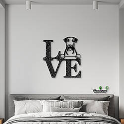 Панно Love&Bones Ердельтер'єр 20x23 см - Картини та лофт декор з дерева на стіну.