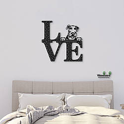 Панно Love&Bones Ердельтер'єр 20x20 см - Картини та лофт декор з дерева на стіну.