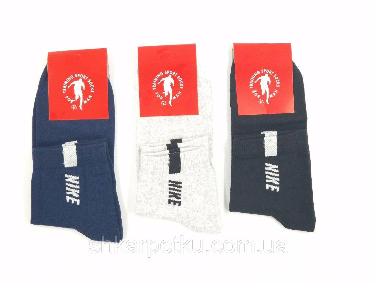 Чоловічі середні демісезонні шкарпетки бавовна  Sport Socks "N" смужка ,  40-44, 12 пар/уп. асорті, фото 1