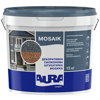 Aura Luxpro Mosaik M10 декоративная силиконовая штукатурка мозаика 1,0 мм S135 15 кг - фото 2 - id-p1797650156