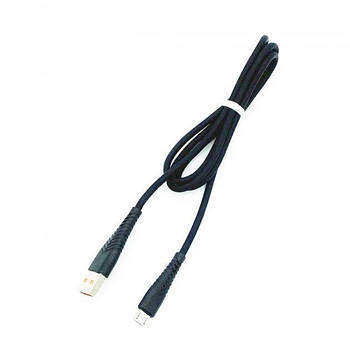 Кабель для заряджання та передачі даних Denmen D19V USB to Micro USB Чорний 1 м