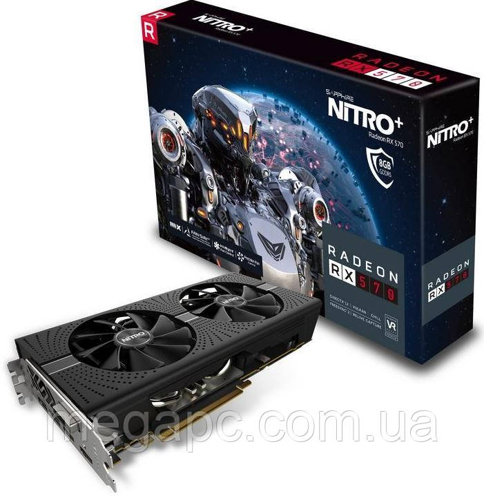 Відеокарта Sapphire Radeon RX 570 Nitro+ 8GB GDDR5 (11266-09-20G) (Б/В)