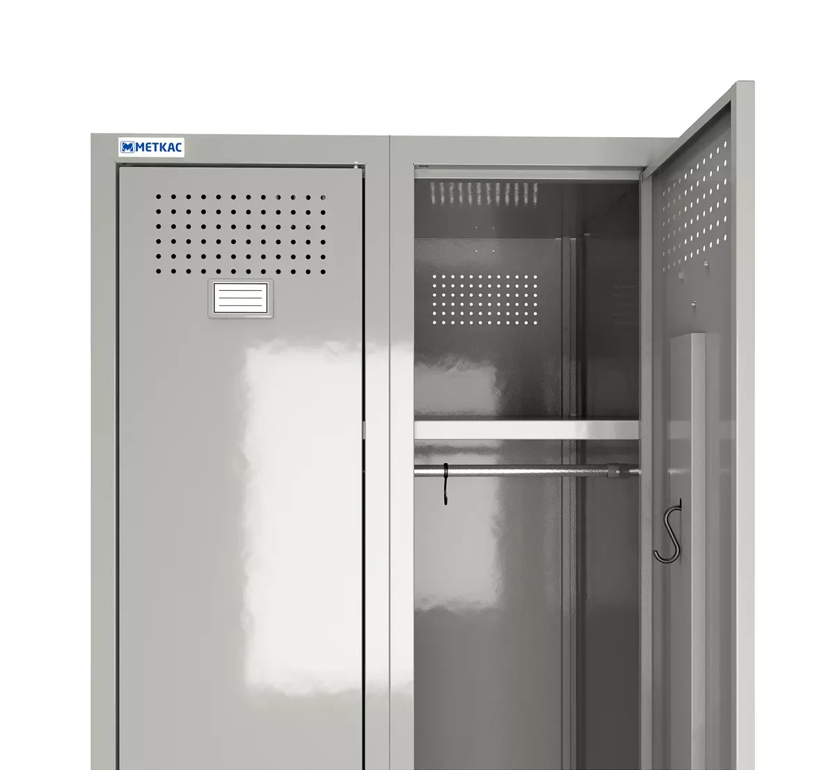 Шкаф металлический крашеный для одежды 400/2-2,секция 400 мм,2 секции,2 дверцы.Шкафы для раздевалок и гардероб - фото 2 - id-p1797661304
