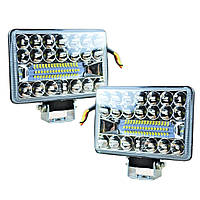 LED фара (2шт) 108W с усиленными диодами и четкой световой границей! ближний + дальний 12-24V (13,5х9х3см)