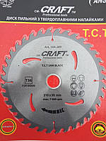 104209 Диск пиляльний CRAFT Т.С.Т. для дерева 210*30 мм*36Т