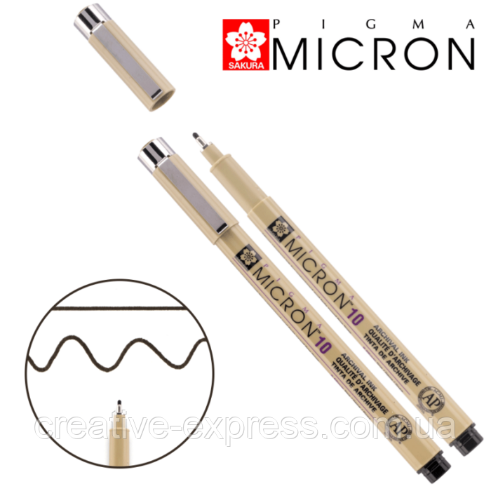 Лінер PIGMA MICRON (10), 0,6мм, Сірий, Sakura