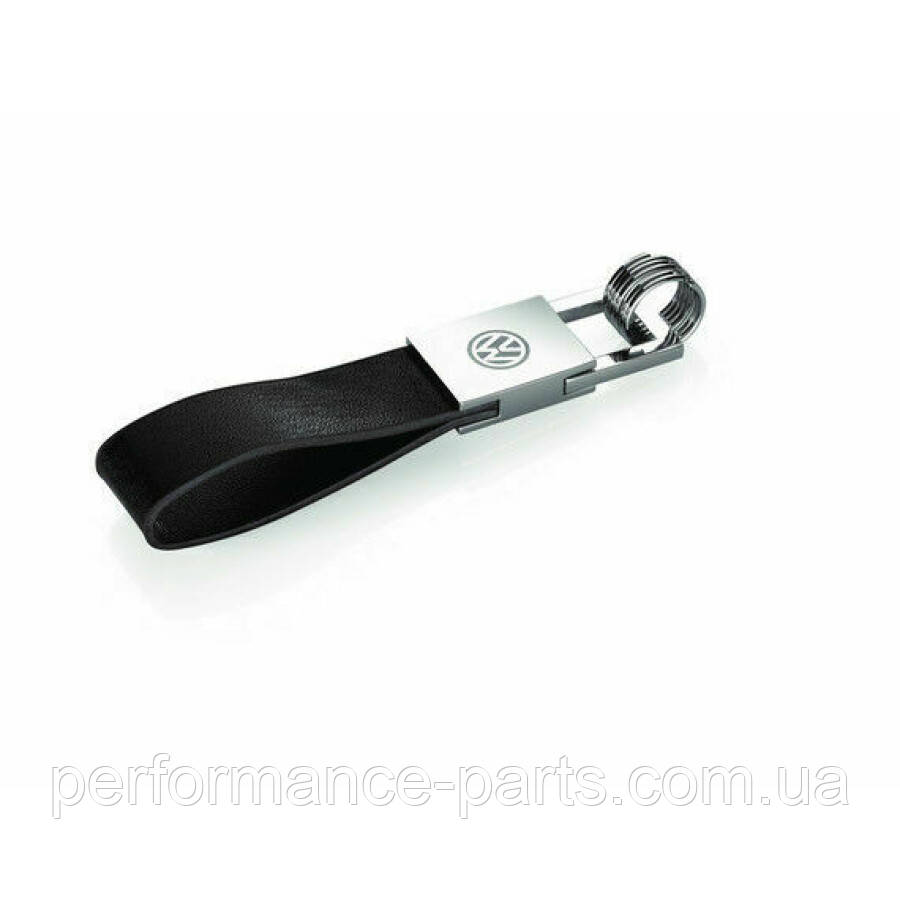 Брелок на шкіряному ремінці Volkswagen Logo Keyring, Leather-Metal, артикул 000087011K