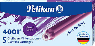 Чорнильні картриджі Pelikan 4001  Violet  5 штук, подовжені, колір фіолетовий, 310664