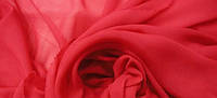 Шифон однотонный красный