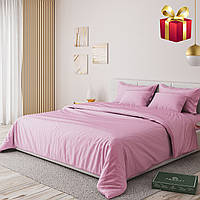 Комплект постельного белья сатин-люкс PAGOTI Minimal розовый (евро)