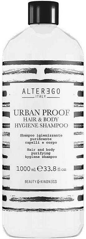 Шампунь із вугіллям для всіх типів волосся Alter Ego Urban Proof 1000 мл