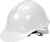 Каска для захисту голови VOREL біла з матеріалу HDPE [30]
