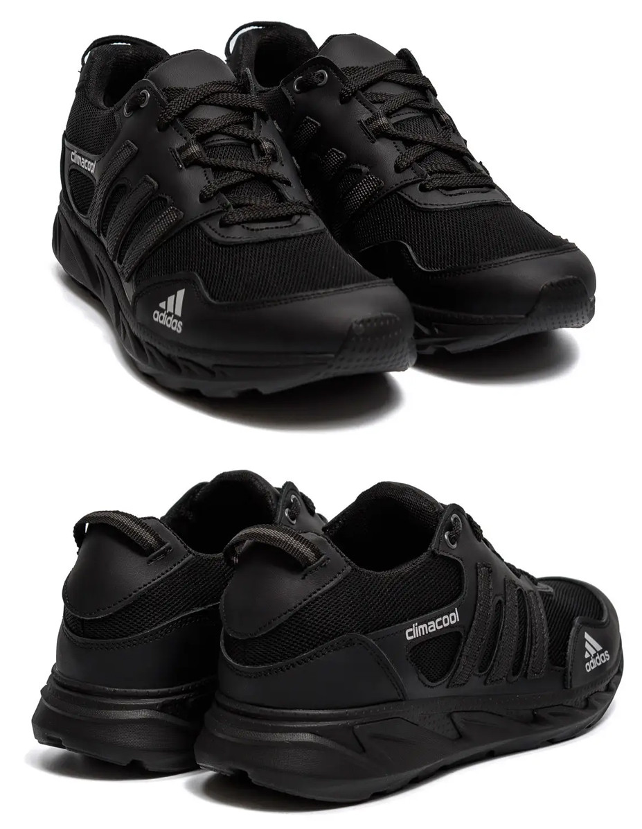 Чоловічі літні кросівки сітка Adidas (Адідас) Climacool, текстильні кеди чорні, Чоловіче взуття, фото 1