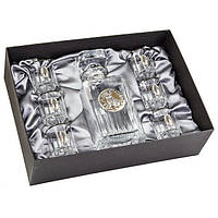 Набор водочной Boss Crystal «Кролик-23» графин + 6 рюмок, платина, серебро, золото, хрусталь