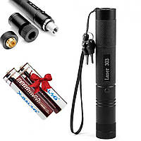 Лазерна указка, Зелена, Laser pointer YL-303 + Подарунок Акумулятори 2 шт, X-Balog / Указка лазерна
