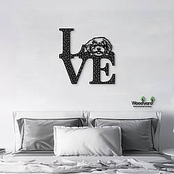 Панно Love&Bones Бішон фрізе 20x20 см - Картини та лофт декор з дерева на стіну.