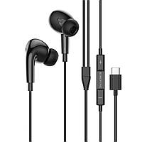 Наушники BOROFONE BM80 Pro Elegant Type-C wire-controlled digital earphones with microphone Black