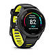 Смарт-годинник Garmin Forerunner 265s з чорним корпусом та чорно-жовтим силіконовим ремінцем, фото 4