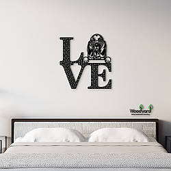 Панно Love&Bones Бладхаунд 20x23 см - Картини та лофт декор з дерева на стіну.