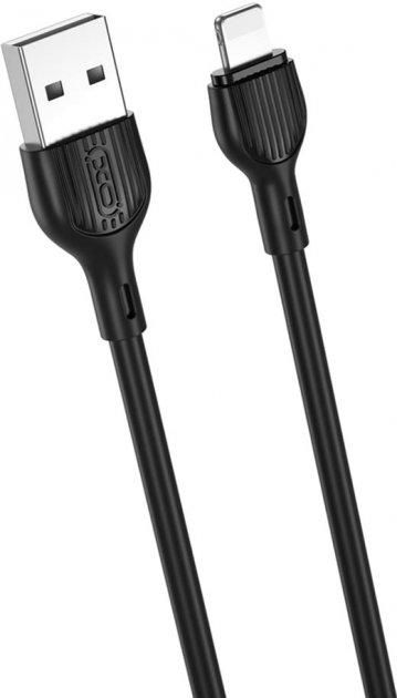 Кабель для заряджання та передачі даних XO-NB200 USB to Lightning Чорний 2 м