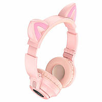 Наушники BOROFONE BO18 Cat ear BT headphones Pink