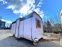 Quadro Fasssauna 4,5m Quadfass vom Hersteller Thermowood Production. Einer der Bestseller unserer Händler. Video