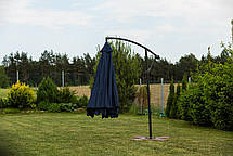 Парасоля садова кутова з нахилом FunFit Garden синя 3м., фото 5