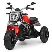 Детский трехколесный мотоцикл Bambi (M 4008AL) с двумя моторами (Надувные колеса)