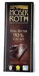 Шоколад Чорний Moser Roth Edel Bitter 90% какао 125 г Німеччина