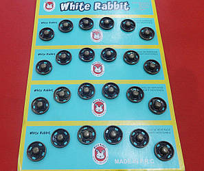 Кнопка пришивная металева (нерж,)"White Rabbit",12мм антик(оксид)