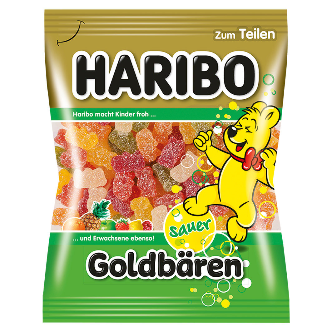 Кислі желейки Haribo Goldbaren Saure 175g