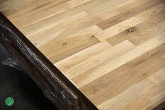 Щит меблевий дуб 40 мм 3,00 м/0,620 м 2 с/2 с (сендвіч) (зрощена ламель)