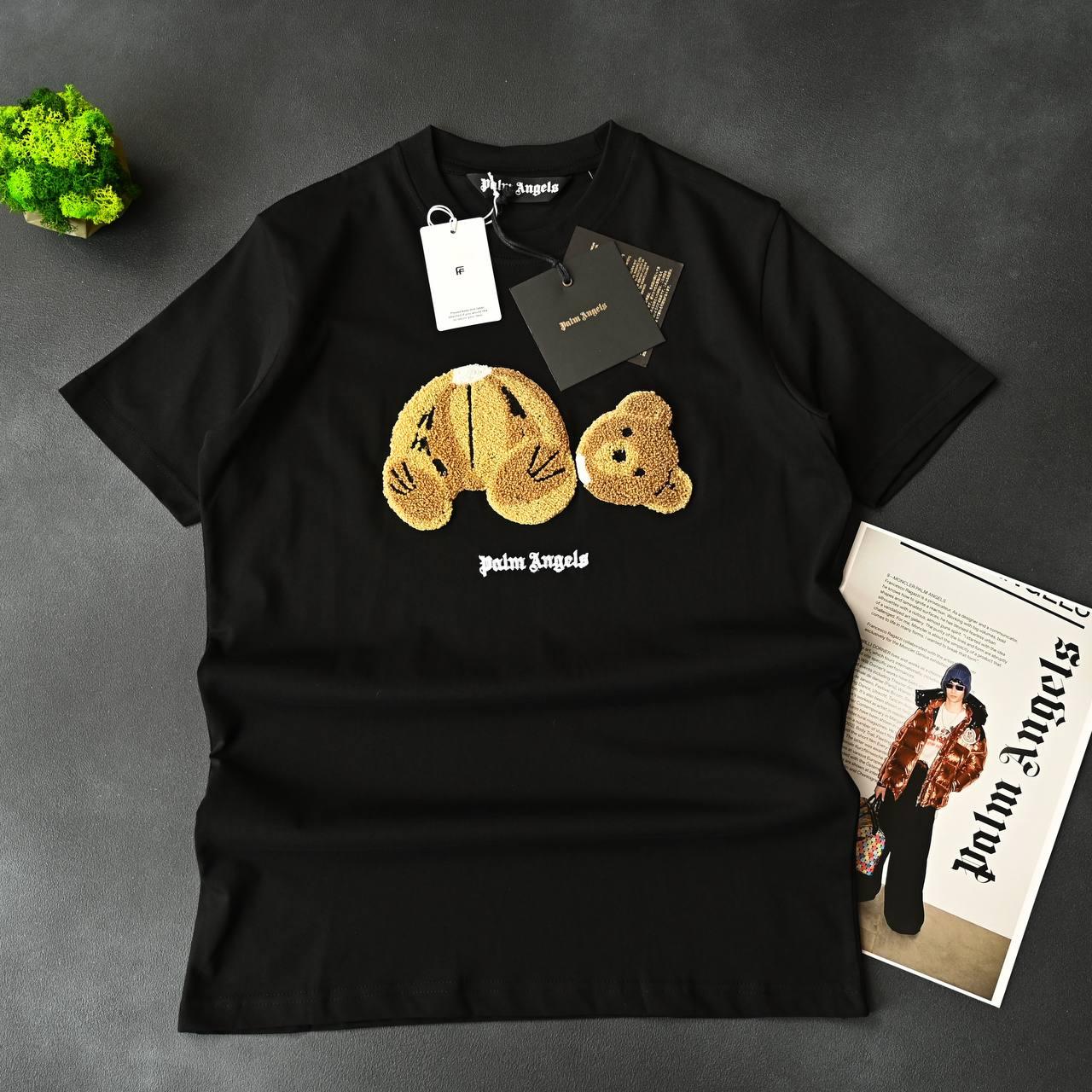 Чоловіча футболка Palm Angels D9356 чорна М, XL, XXL, фото 1