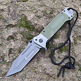 Ніж інерційний Browning Tanto G10, 8Cr13MoV, фліпер, викидний, олива,, фото 4