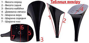Жіночий Каблук пластиковий 279 р.1-3 h-3.1-3,3-3.5 см, фото 3
