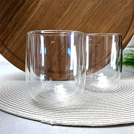 Склянки 250 мл з подвійними стінками Ardesto для латте 2 шт (AR2625G), фото 1